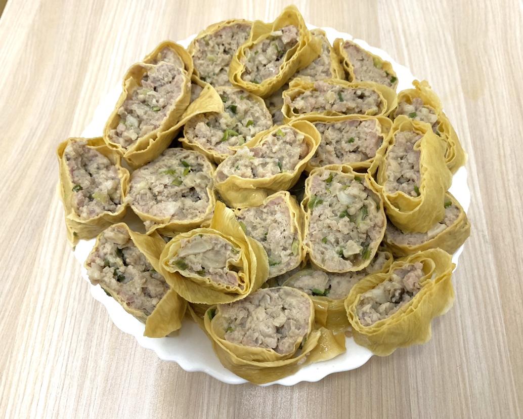 千张豆腐皮猪肉卷