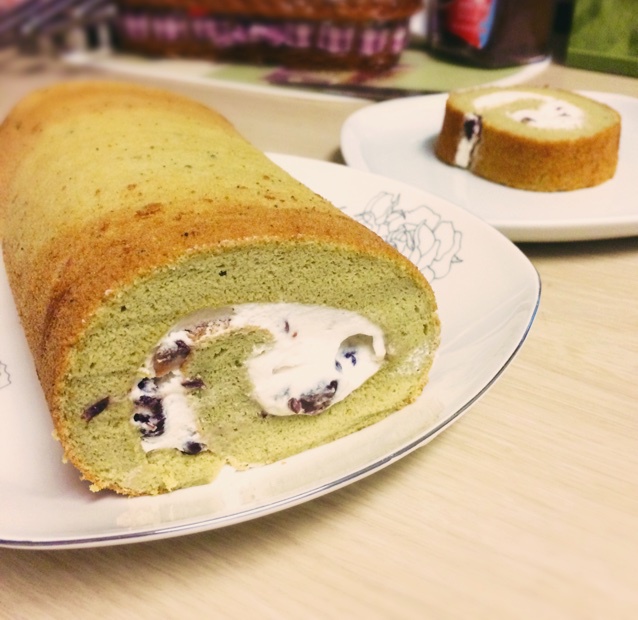 抹茶奶油蛋糕卷——最爱这一抹清新
