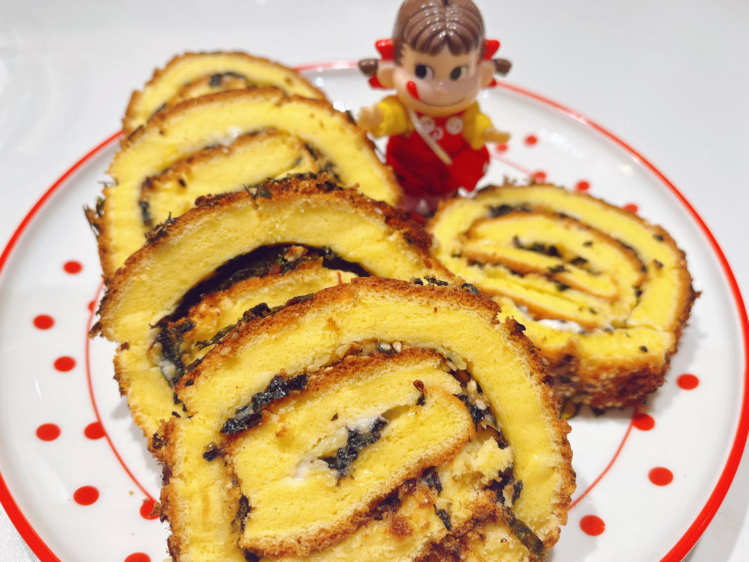 香葱海苔肉松芝麻蛋糕卷