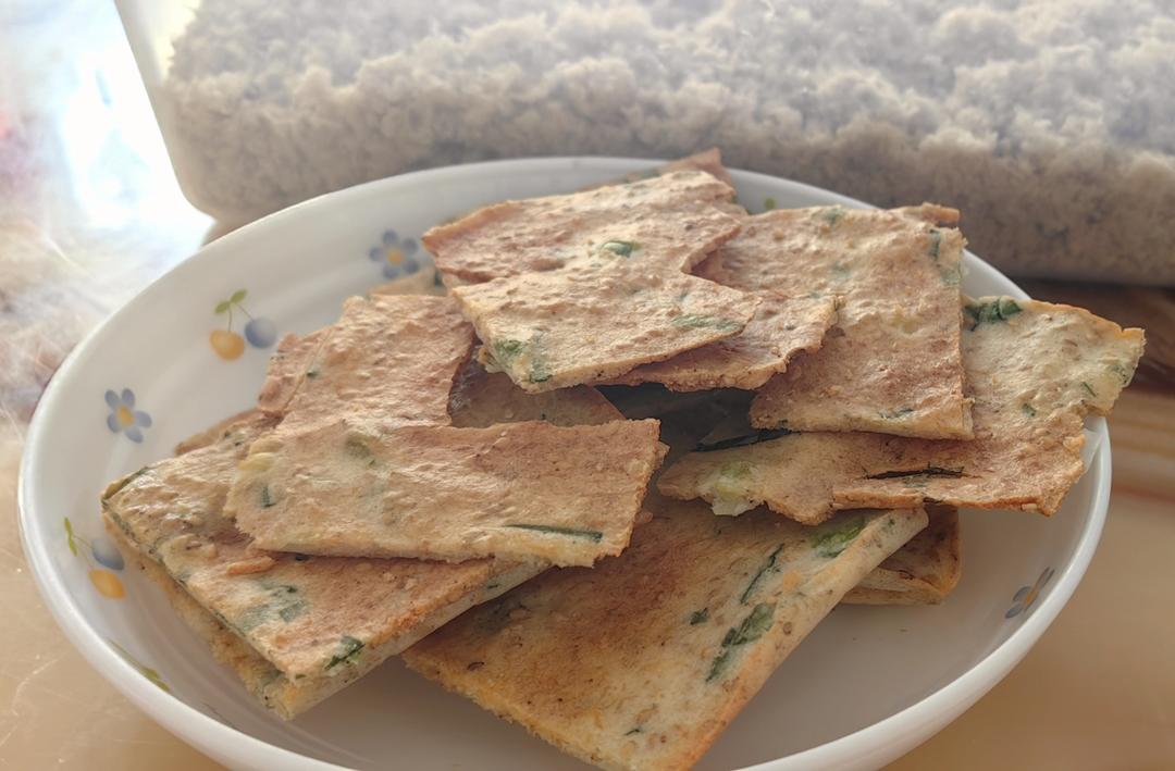 咸香酥脆❗️越吃越香❗️🔥香葱肉松薄脆饼❗️