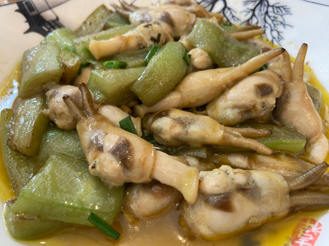 丝瓜炒蛏子