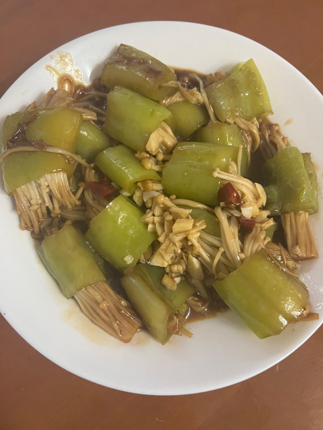 青椒卷金针菇，无敌下饭