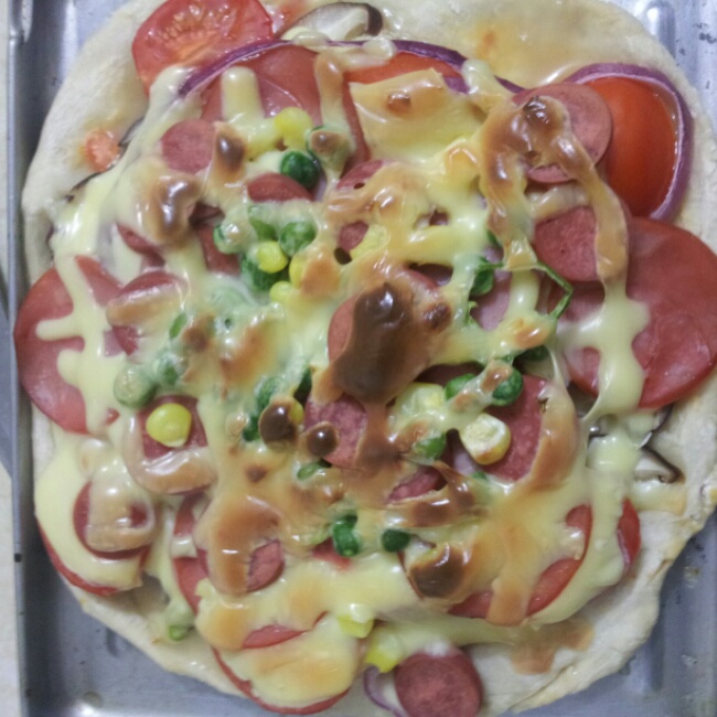 厚底鲜虾培根披萨