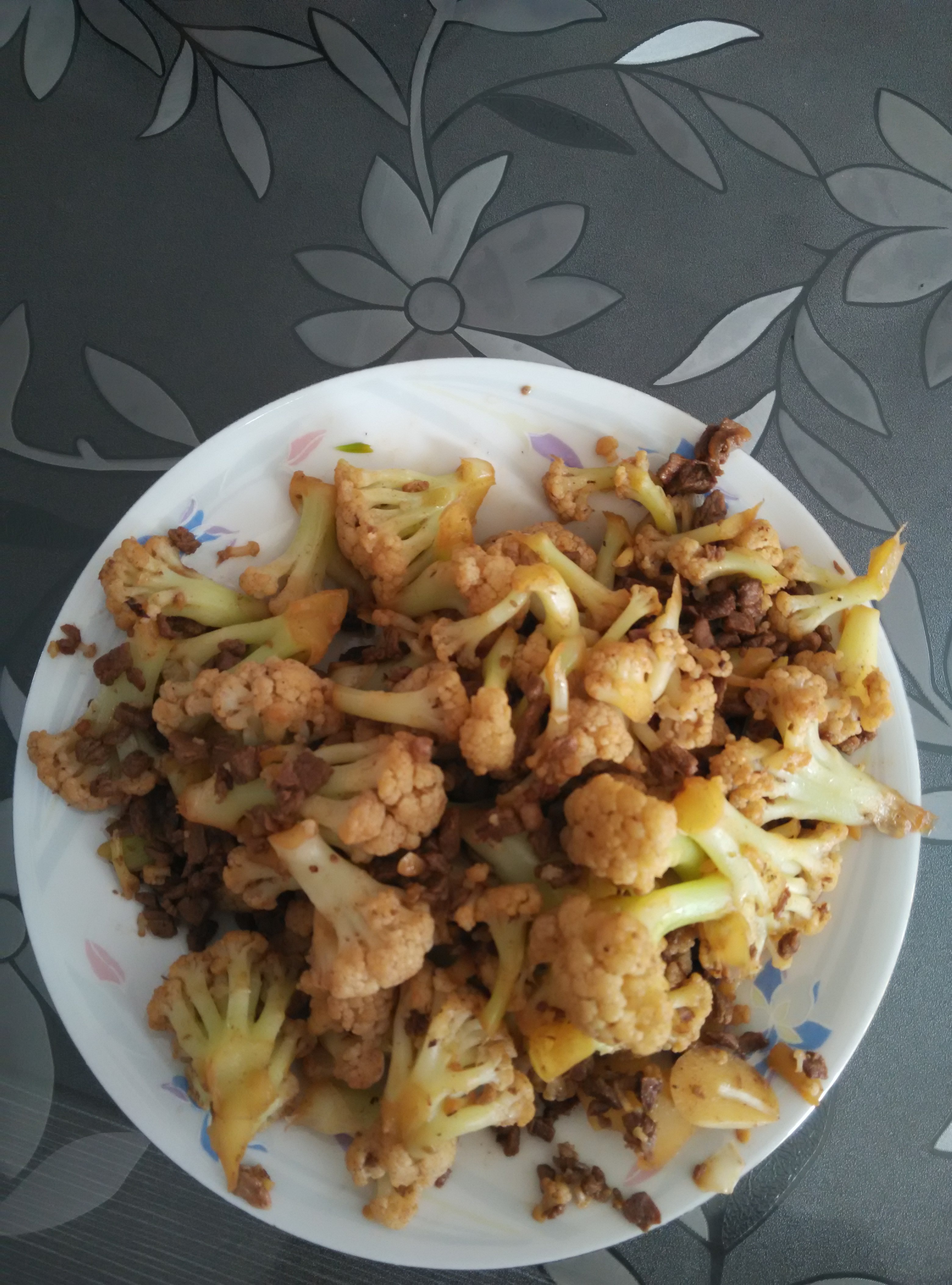 肉末香锅花菜