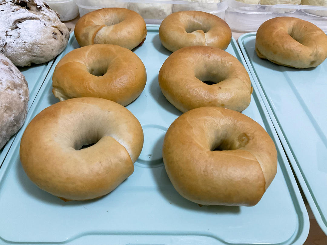（无油）全麦黑麦贝果bagel~咬劲十足，越嚼越香
