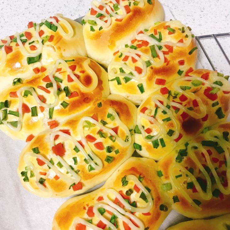 香葱火腿肉松面包