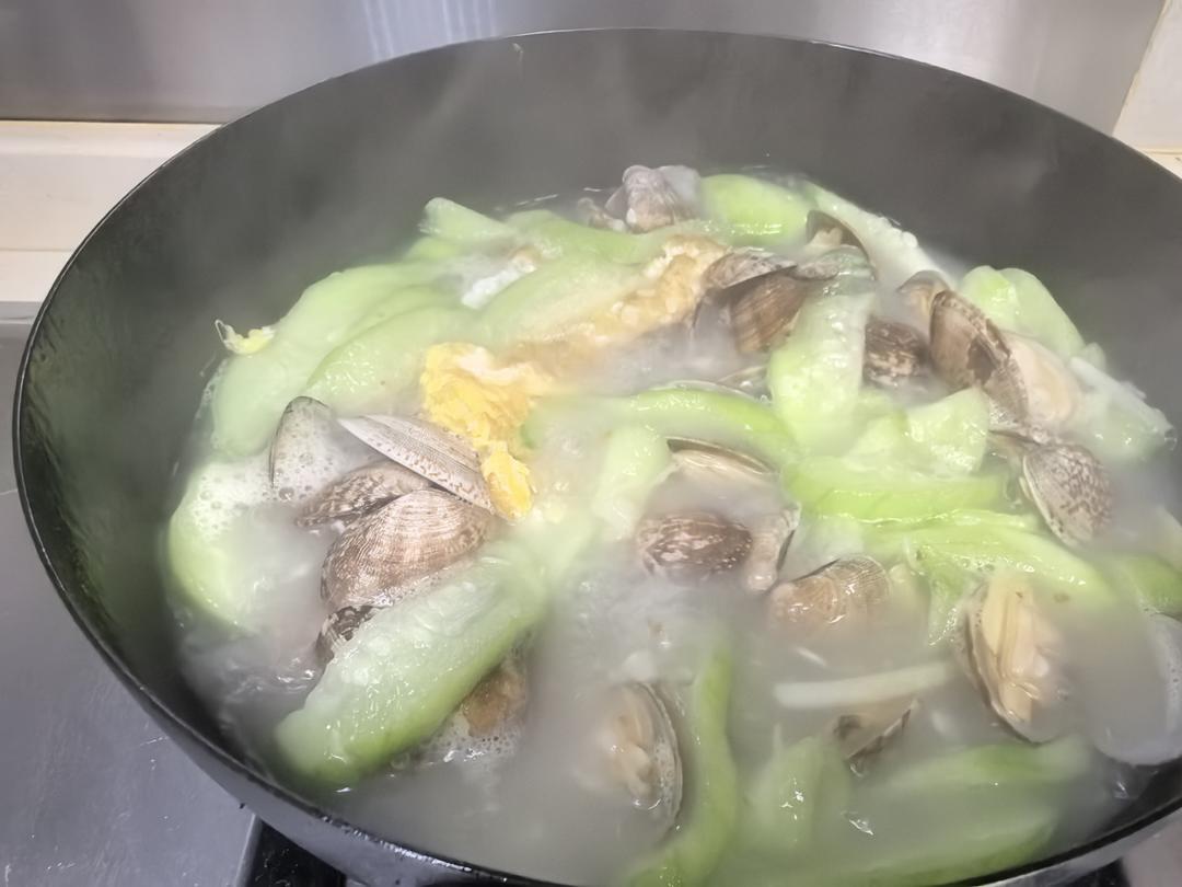 丝瓜花蛤汤