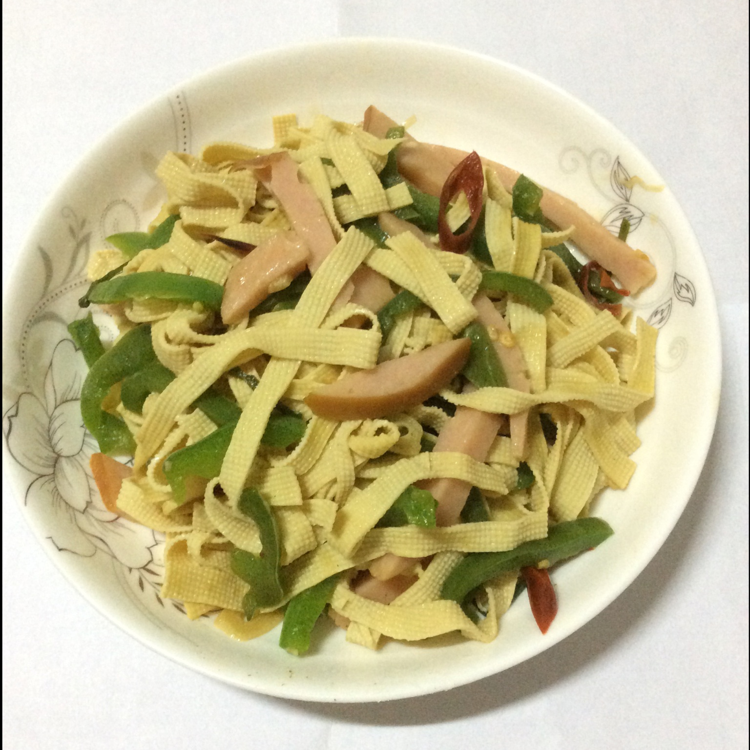 尖椒豆腐皮