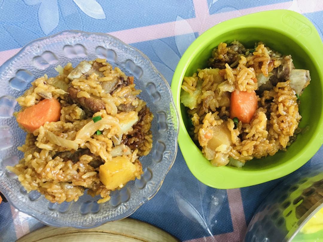 糯香可口的排骨焖饭，孩子轻松爱上排骨