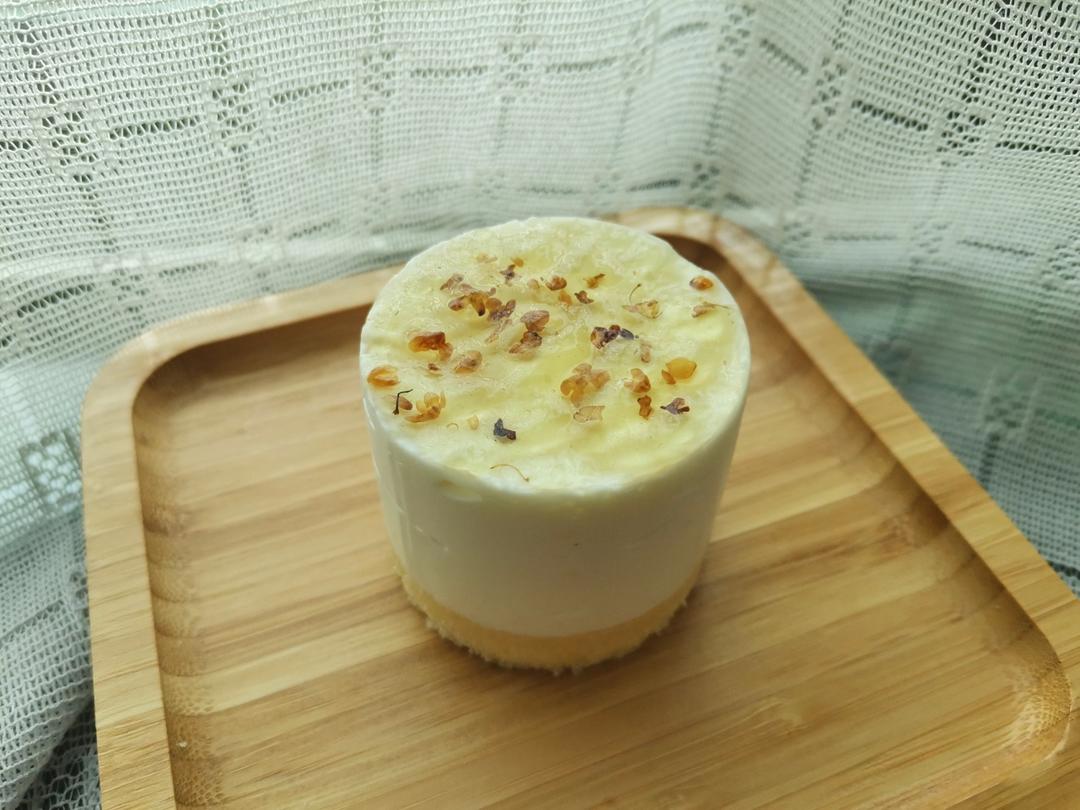 桂花酒酿酸奶慕斯『当中式酒酿与法甜慕斯碰撞』