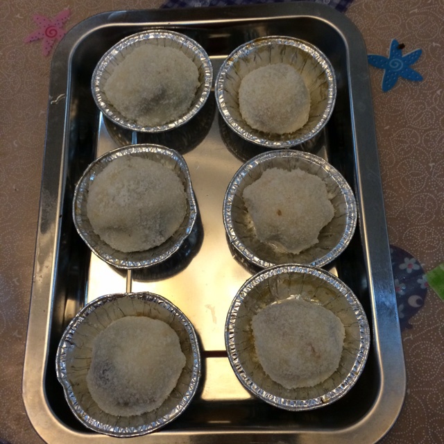 微波炉版咸蛋黄南瓜麻糬