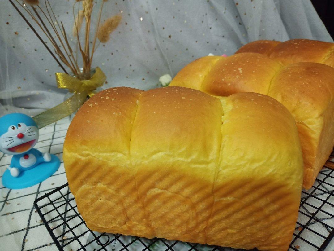 南瓜吐司，奶香南瓜吐司，极致柔软，直接法