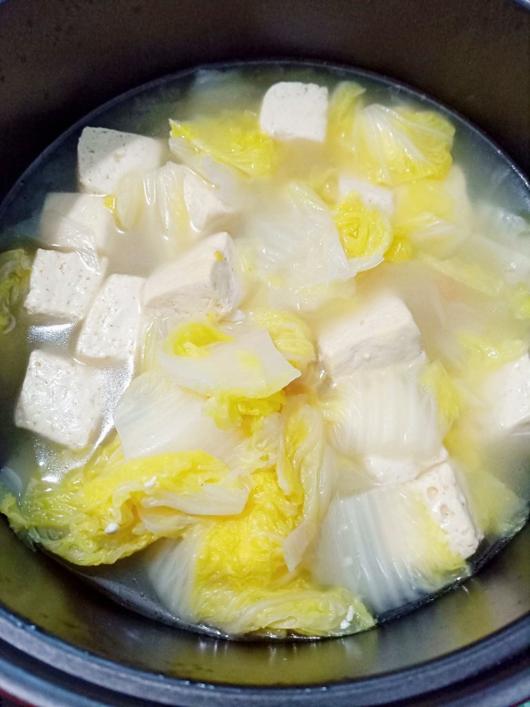 白菜豆腐汤 家常图片