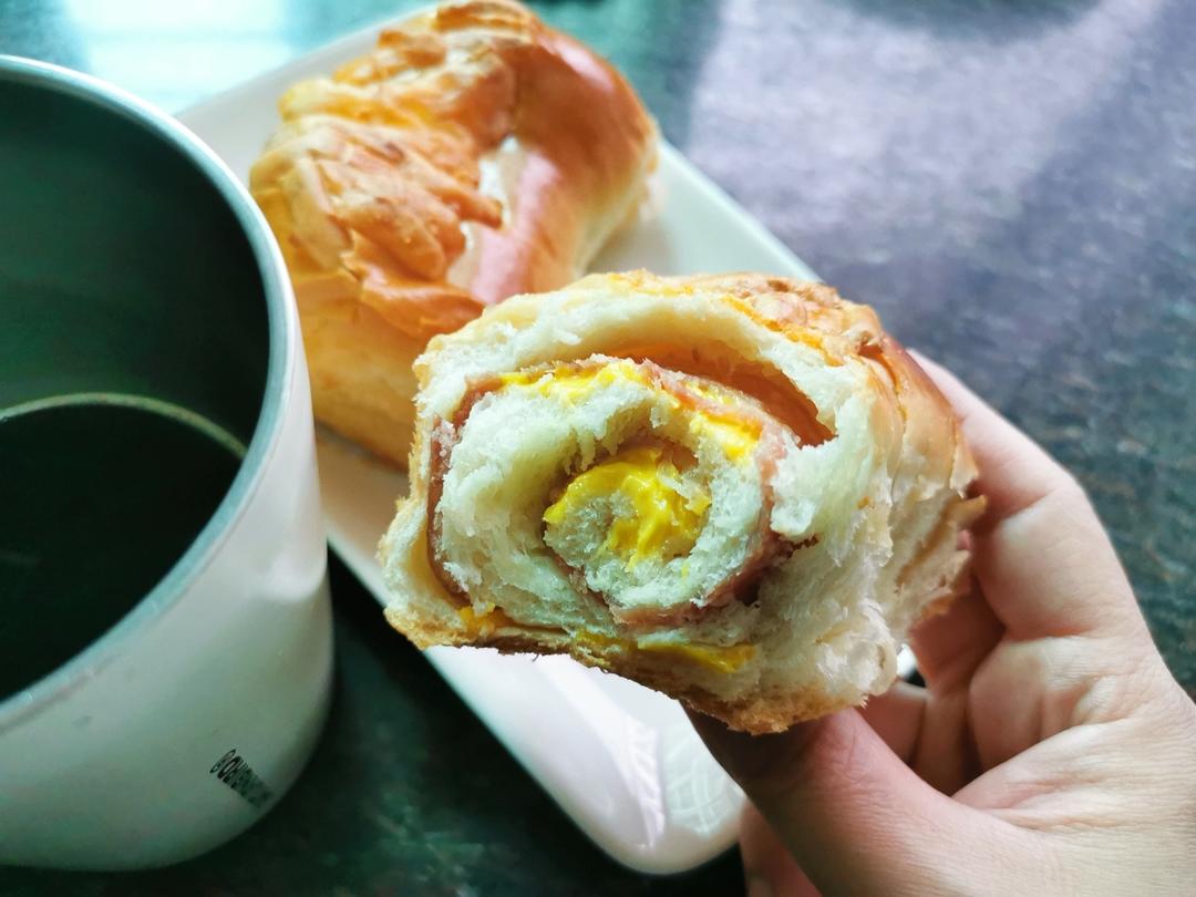 香葱肉松手撕吐司