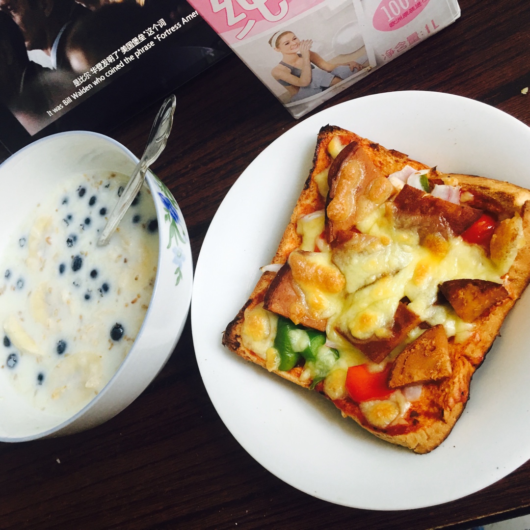 吐司培根小批萨