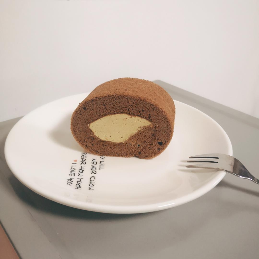 巧克力蛋糕卷（咖啡奶油馅儿）