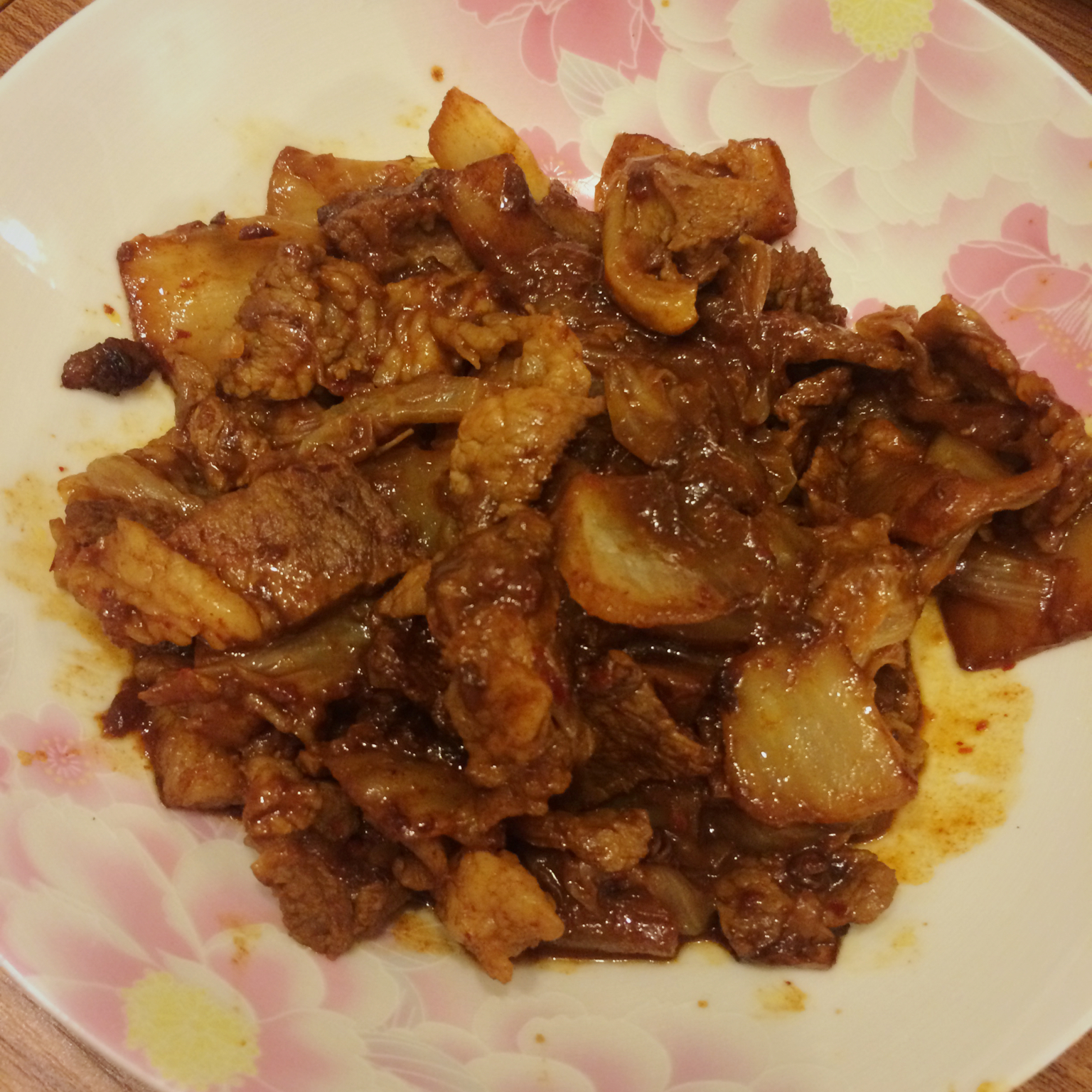 辣白菜炒五花肉
