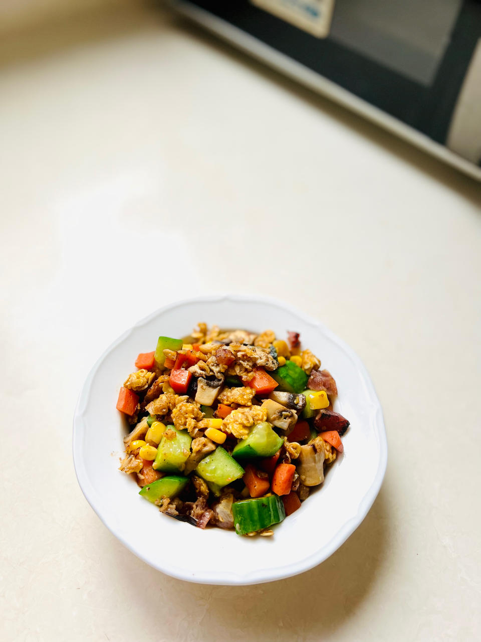 腊肠炒燕麦饭【健康一锅端】