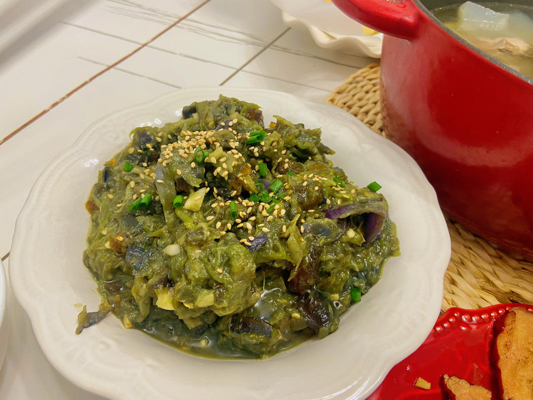 🌶️烧椒皮蛋擂茄子