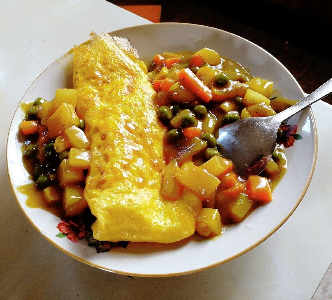 这是头牌了丨好吃的飞起来～🍛咖喱蛋包饭