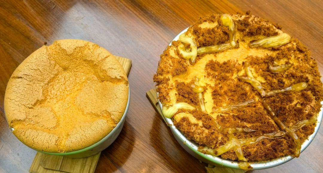 新手也能做的爆浆肉松蛋糕🍰