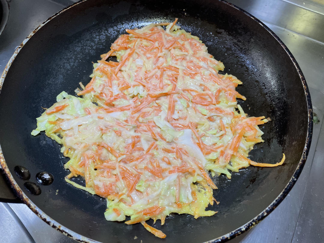 三色糊塌子/土豆🥔胡萝卜🥕菠菜摊饼/少面少油少盐无蛋料理