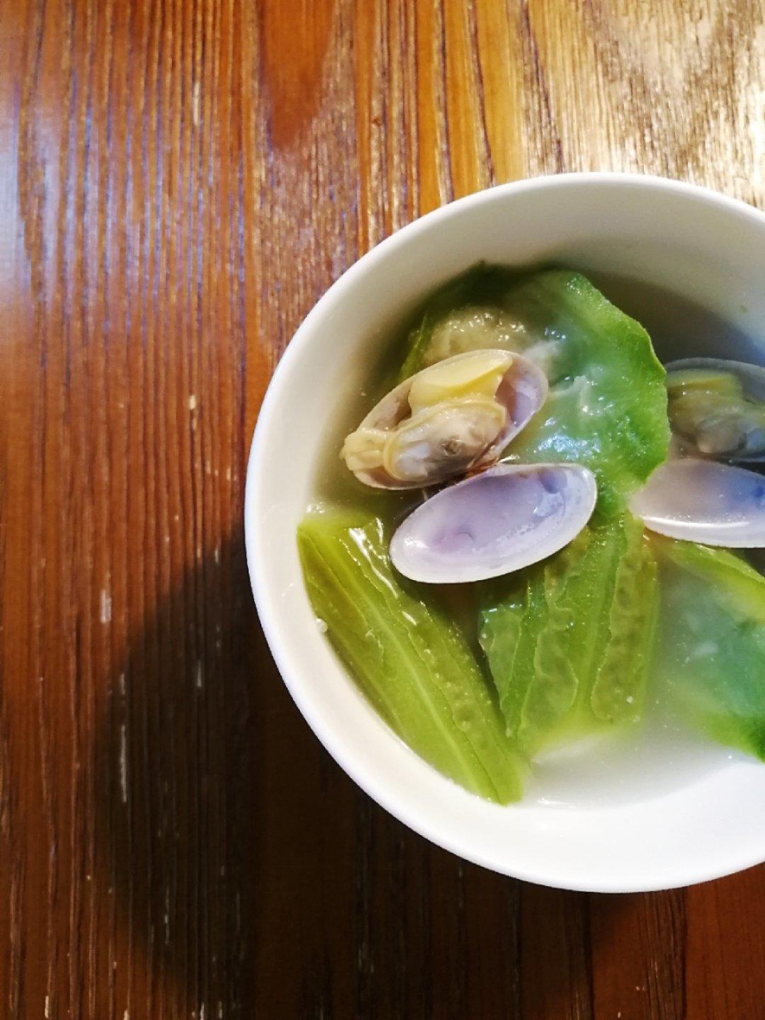 丝瓜花蛤汤