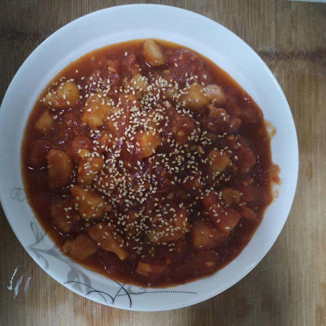 番茄鱼巴沙鱼（也可以用番茄龙利鱼），番茄酱汁超浓郁，营养又下饭！