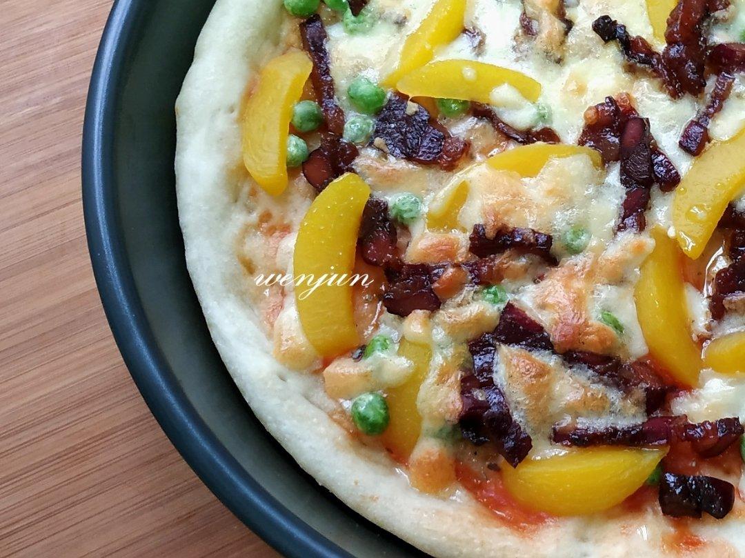 黑椒鸡肉蔬菜披萨
