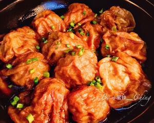 【上海本帮菜】油面筋塞肉（汤汁超下饭）的做法 步骤8