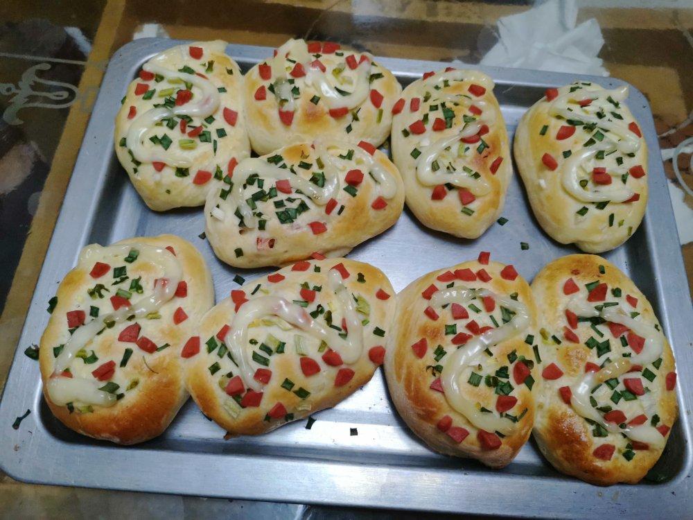 香葱火腿肉松面包