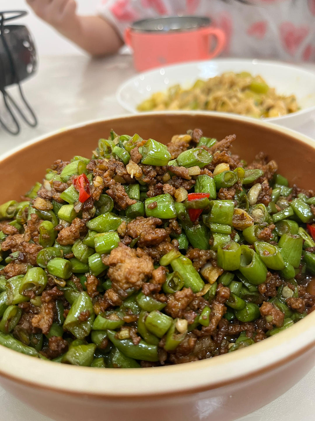 肉沫豆角下饭菜