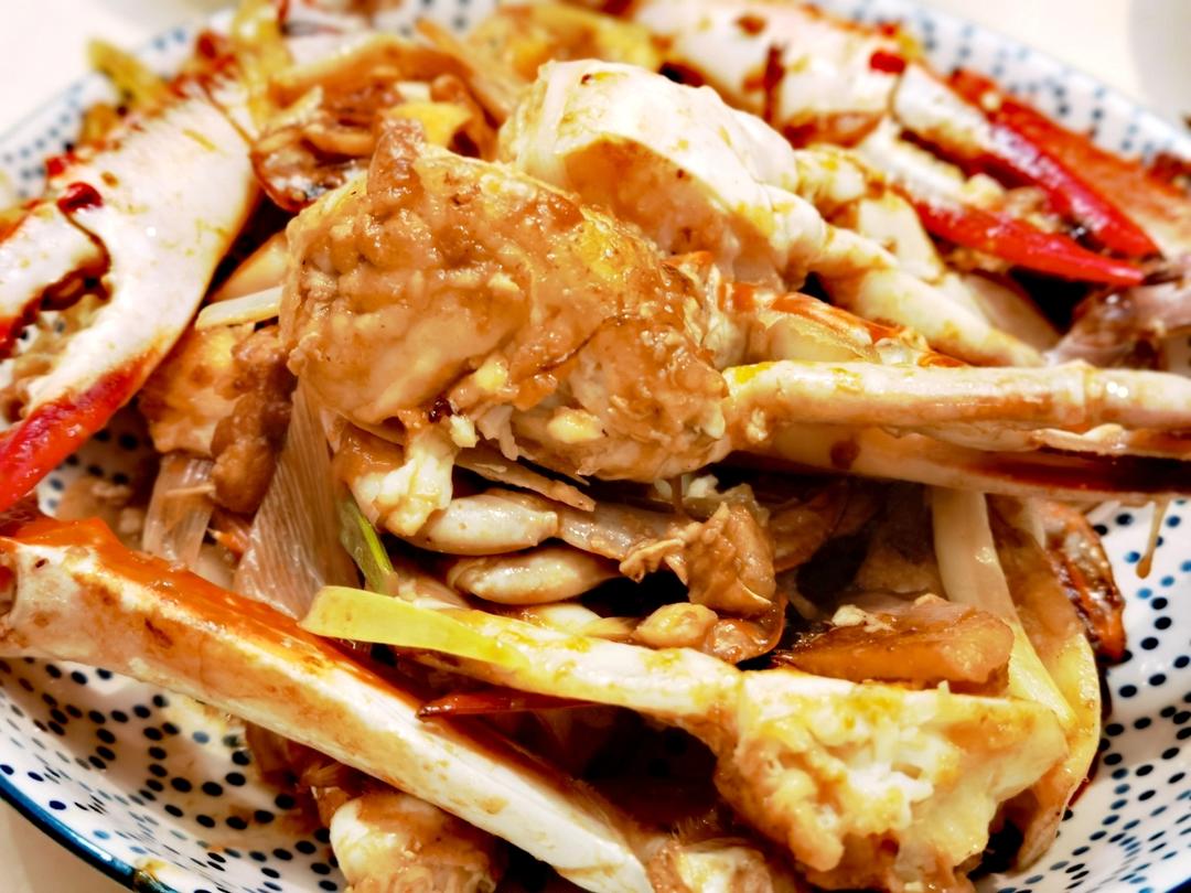葱姜梭子蟹，吃梭子蟹的季节，又鲜又肥