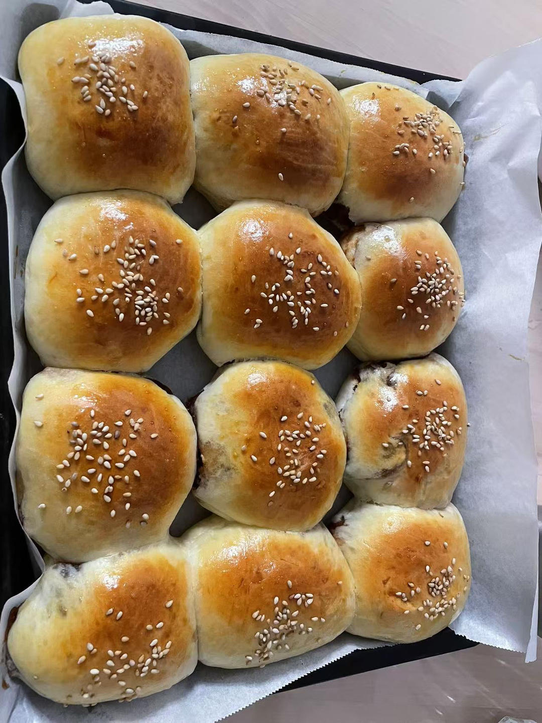 一次发酵，松软拉丝的牛奶小餐包