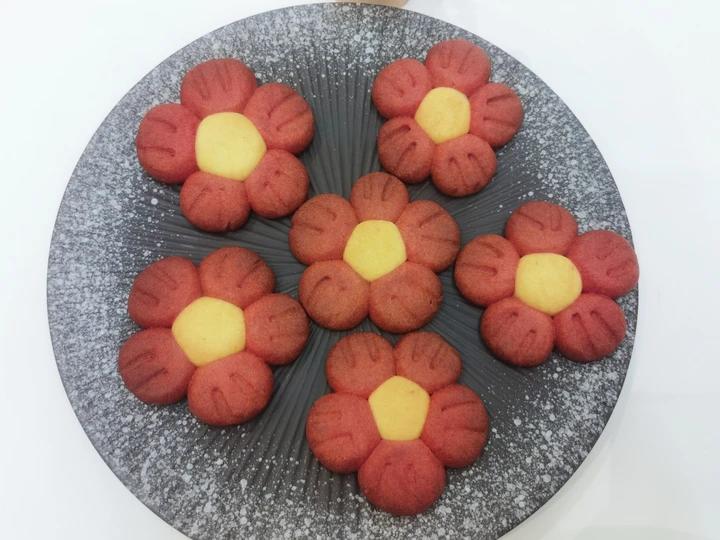 送你一朵小红花 🌺免模具｜零难度花朵饼干