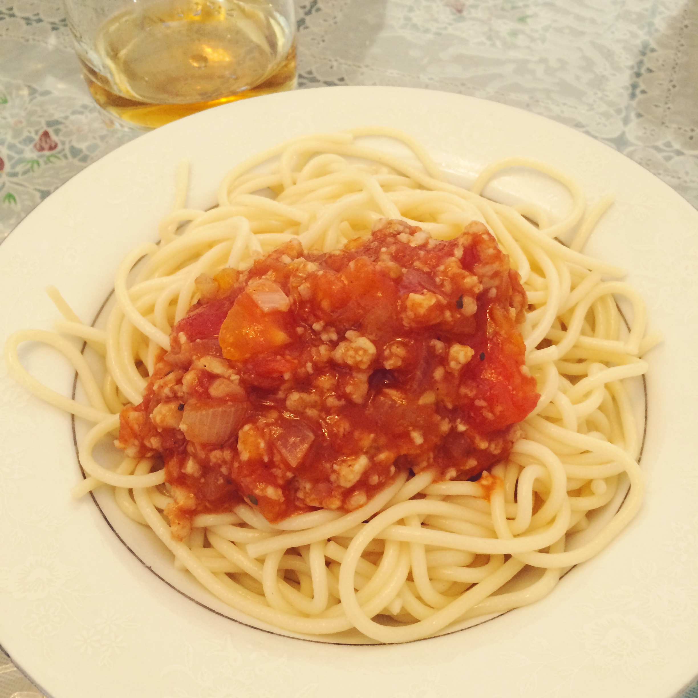 蕃茄蘑菇肉酱意大利面