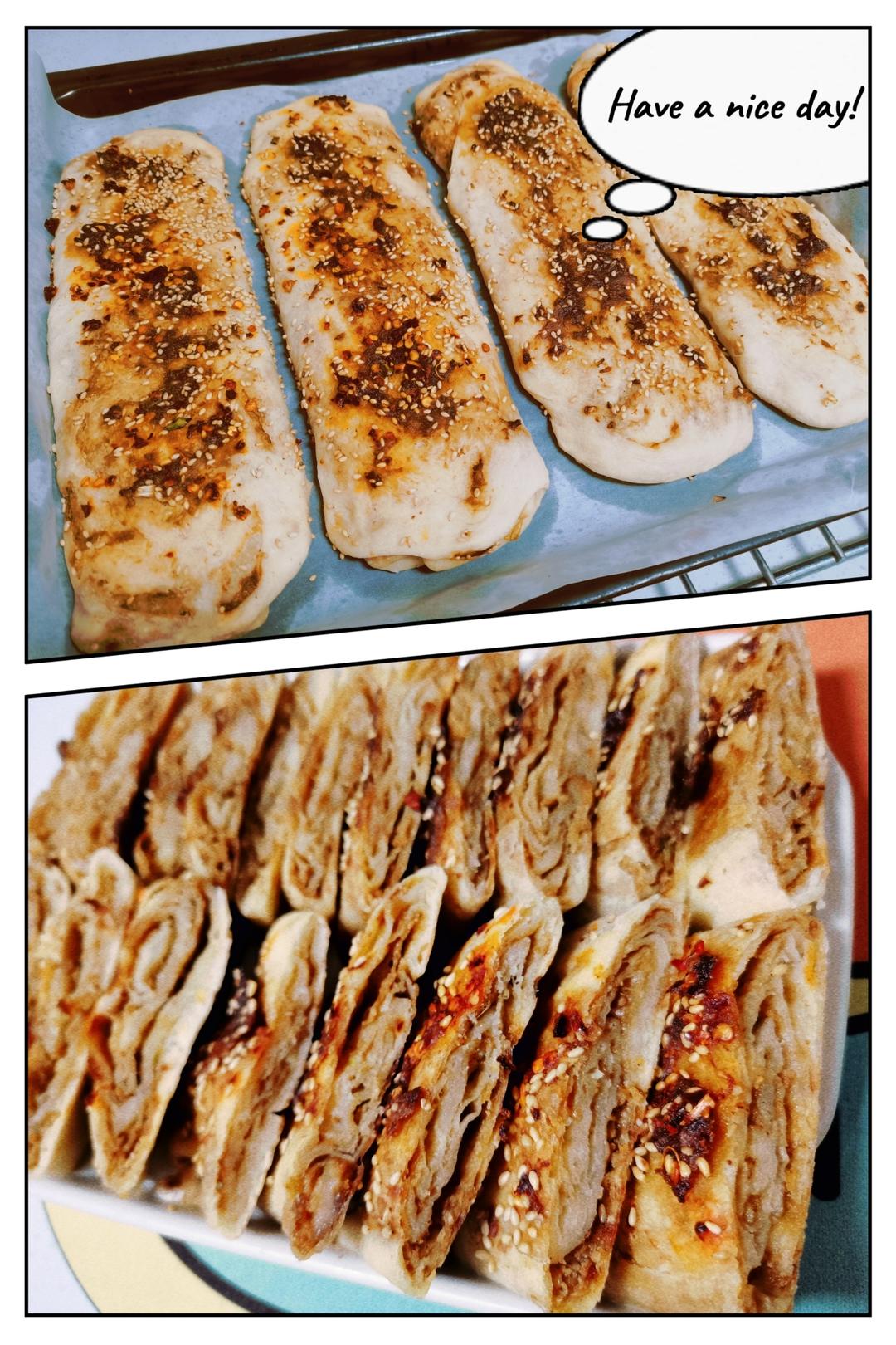 卷又卷掉渣烧饼百分百复刻版