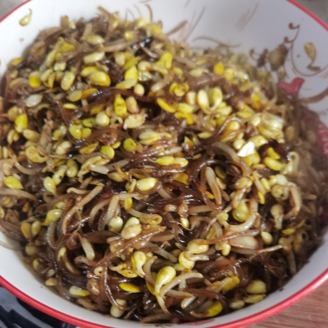 黄豆芽炒粉条