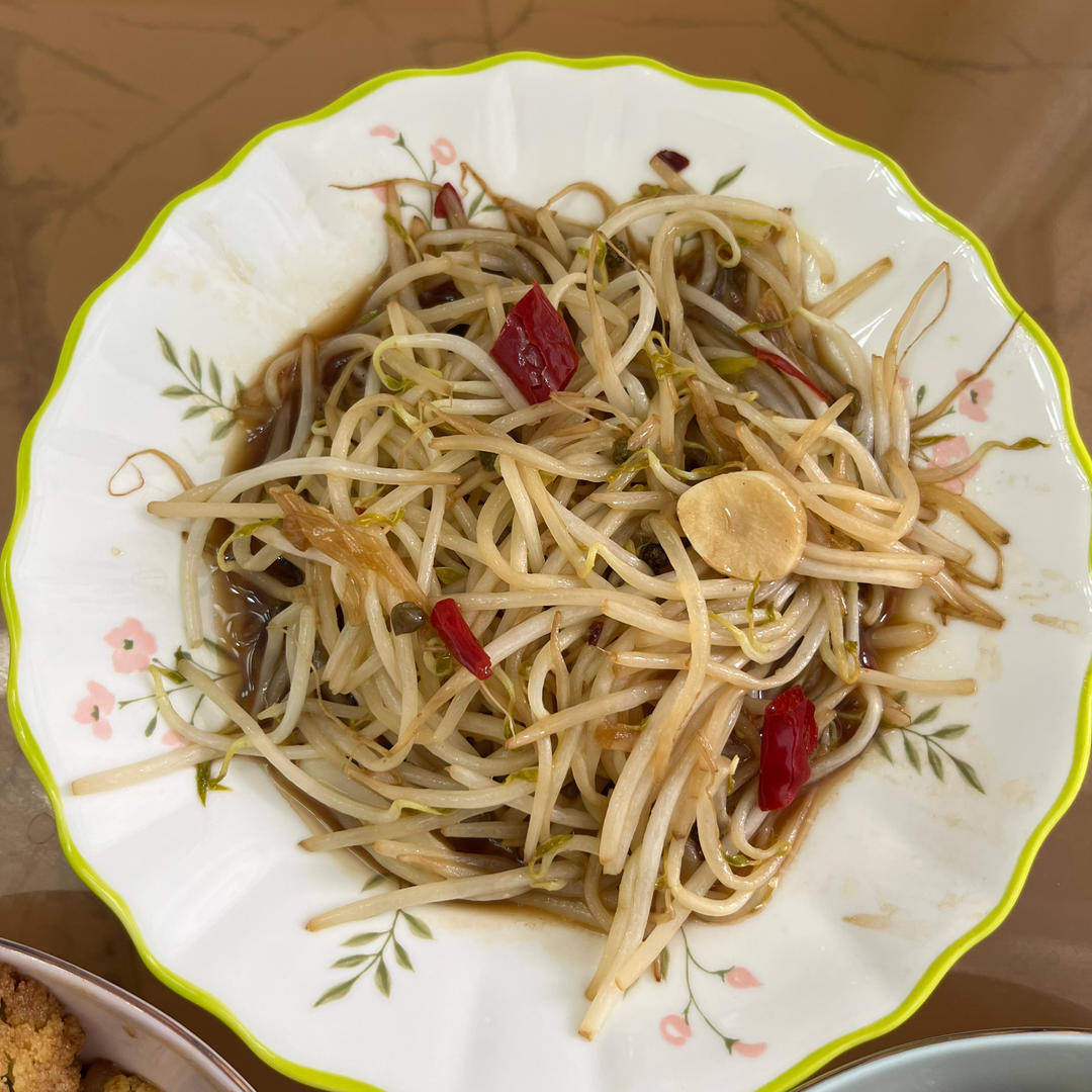 家庭版醋溜豆芽