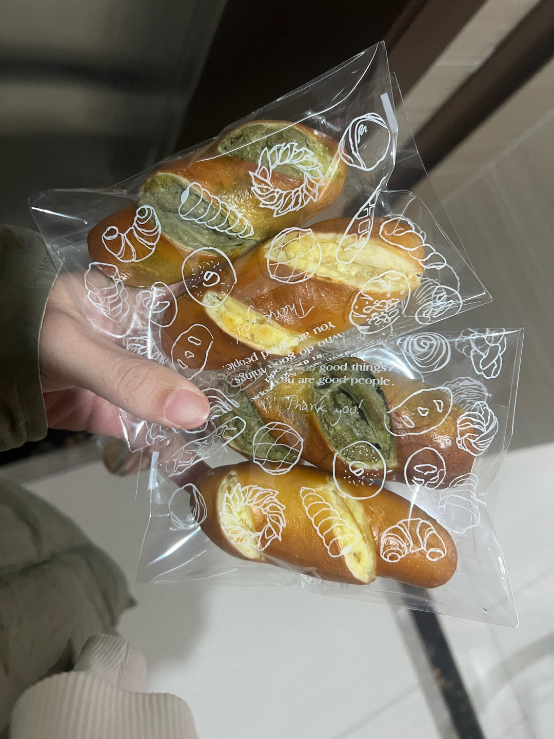 原味（抹茶）2款奶酥馅德式碱水面包｜一次搞定两种口味｜高颜值｜快手｜免手套膜｜免发酵