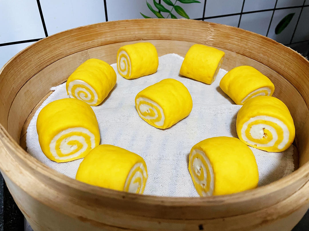 南瓜双色馒头卷