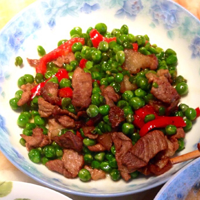 豌豆炒肉末