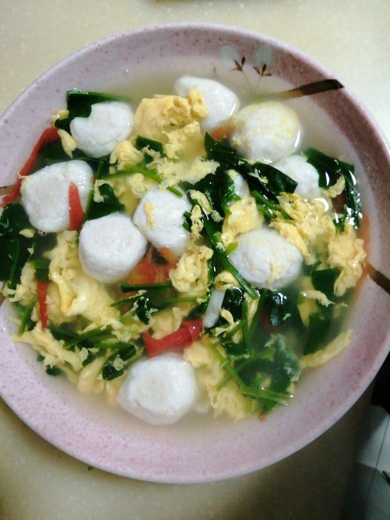 菠菜鱼丸汤