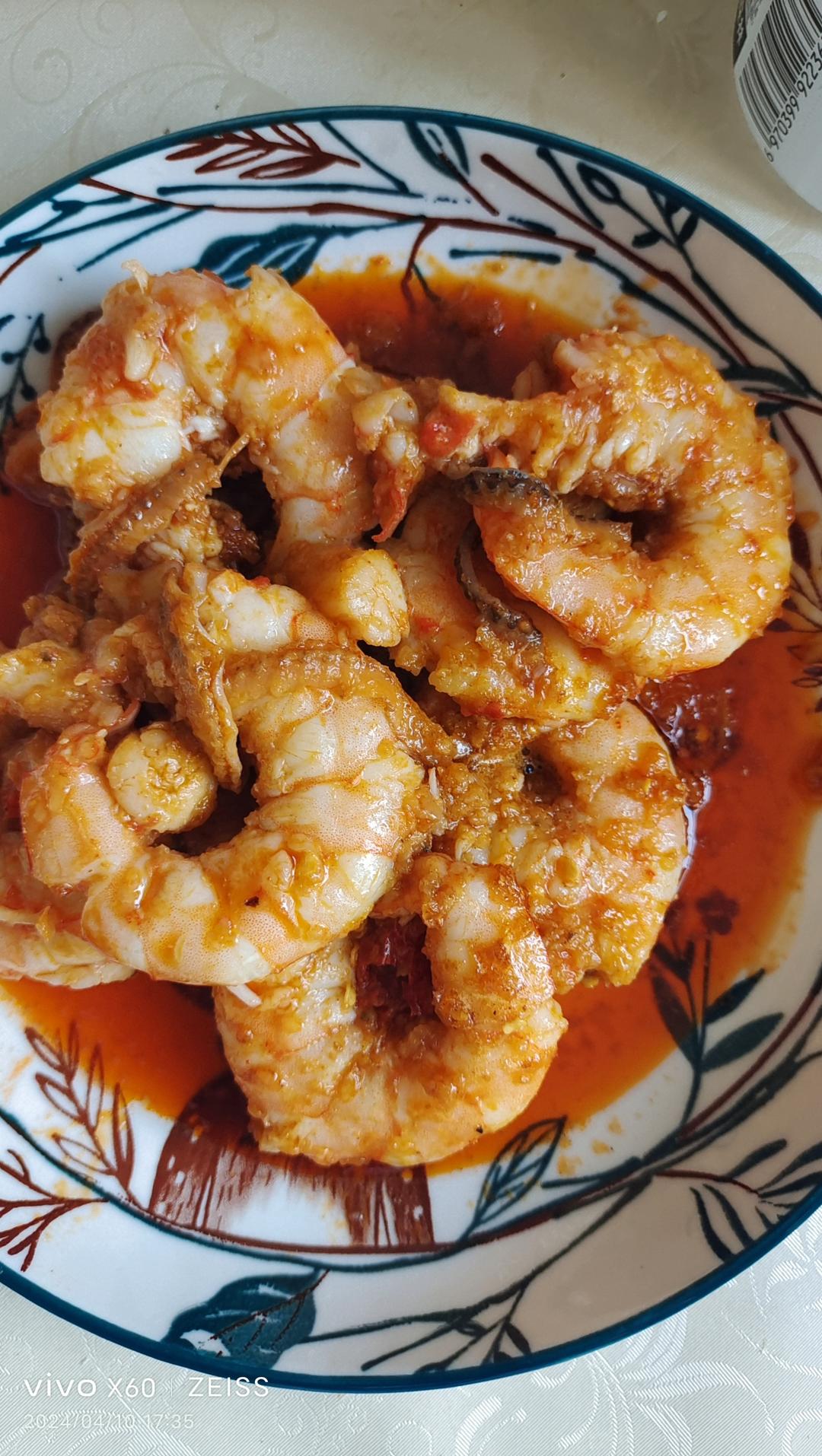 蒜香辣椒炒大虾