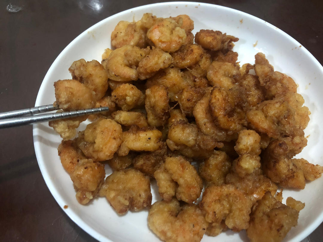 好吃停不下来椒盐虾仁❗️外酥里嫩❗️