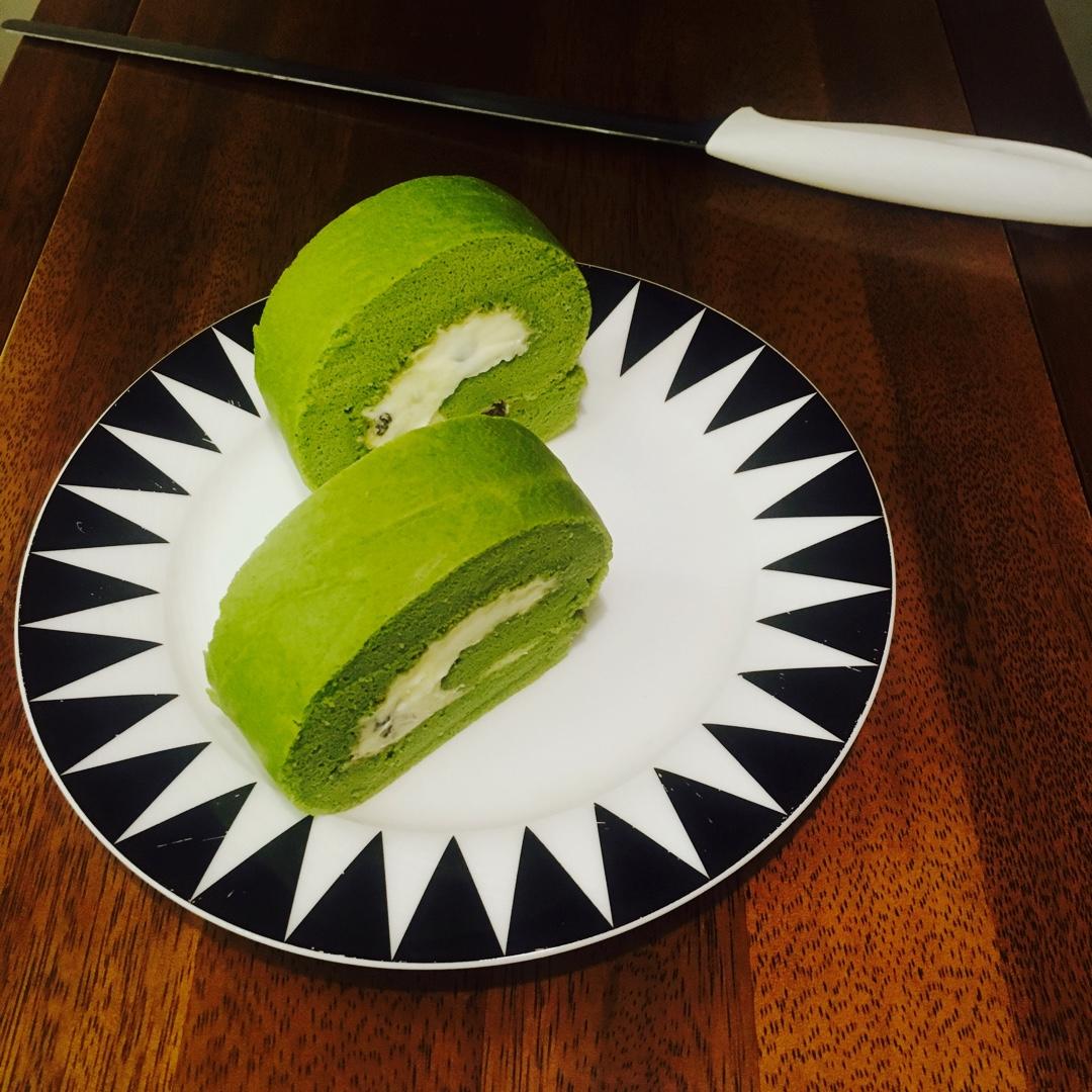 抹茶红豆蛋糕卷