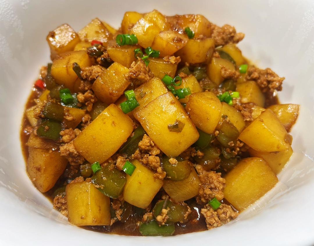 ㊙️香菇土豆肉沫拌饭❗️比外卖还好吃