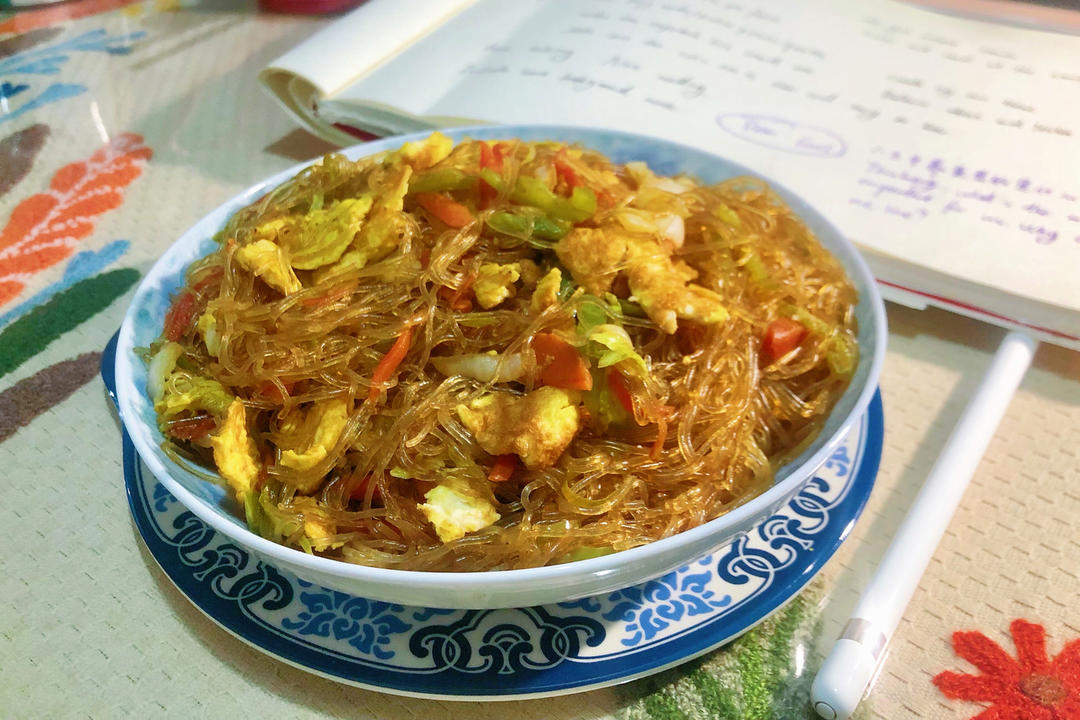 三丝鸡蛋炒粉😋超级懒人食谱，好吃不腻