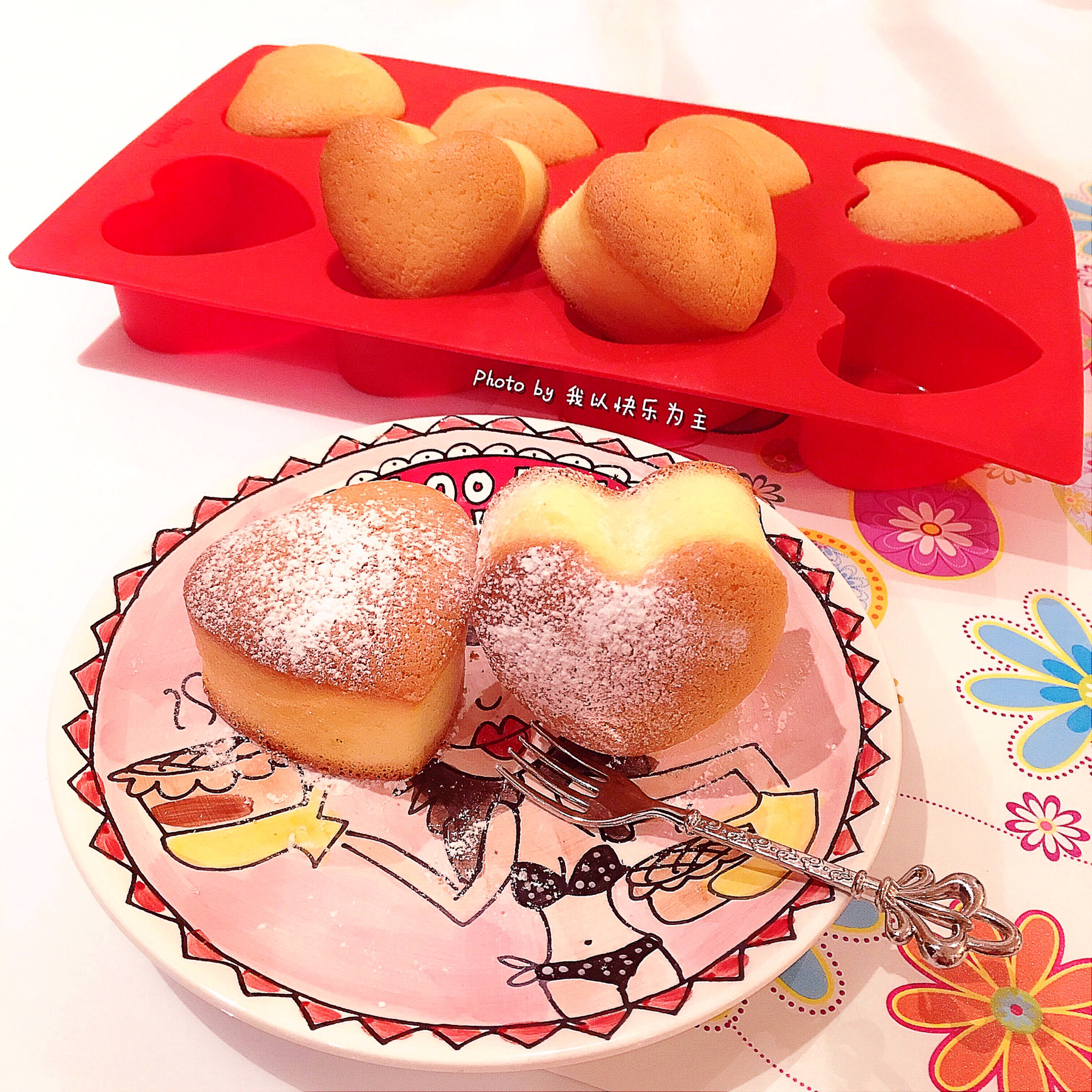 乐葵心形海绵小蛋糕