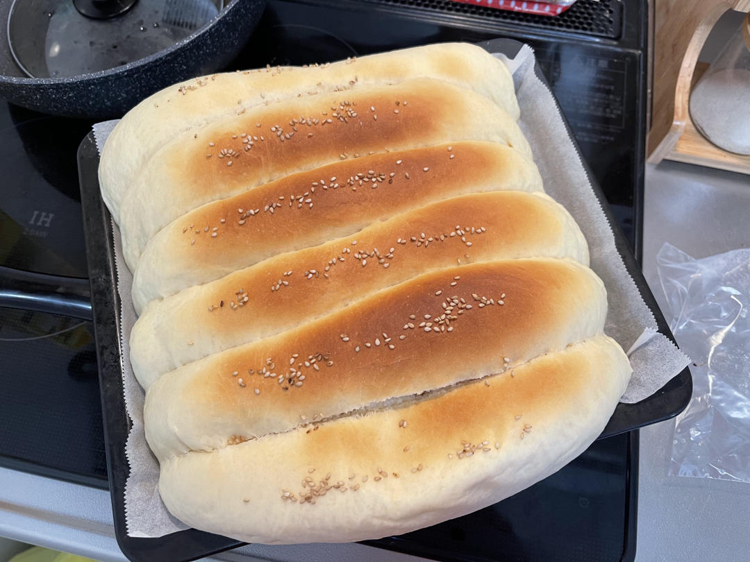 超松软的奶酪排包(附面团整形视频)8寸烤盘